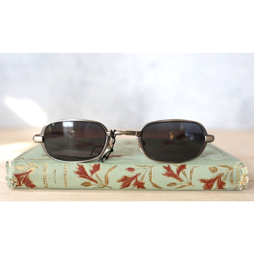 Vintage Y2K Sunglasses 1990s Wrap Around Matrix Agent Futuristic Eyewear Slim